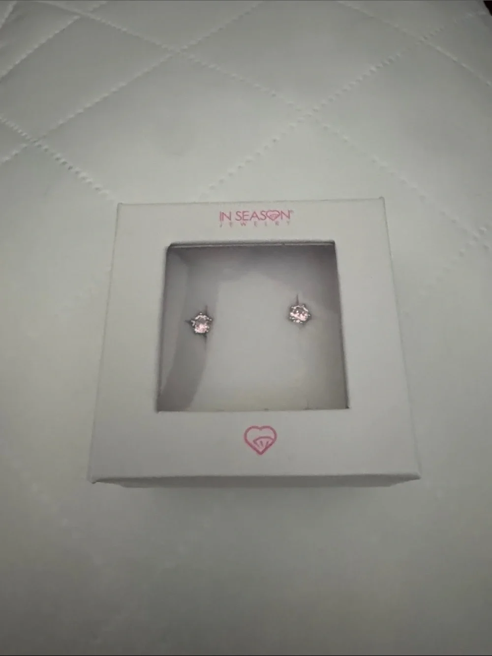 Pink Crystal Stud Earrings
